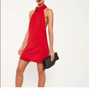 Red Silk Misguided Dress